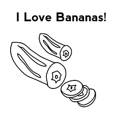 Learn to write banana coloring page