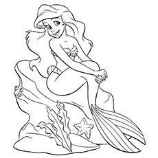 Little mermaid coloring page