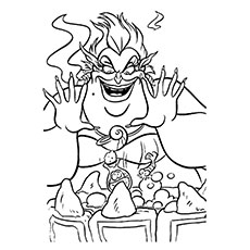 the little mermaid coloring pages ursula