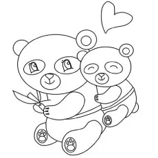 Little Panda Bear coloring page