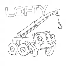 The Lofty Mobile Crane coloring page