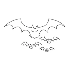 Halloween Looking Bat Coloring Pages