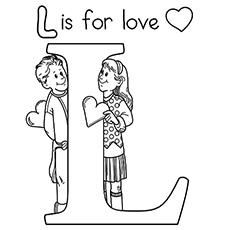 Love Of Boy And Girl coloring page
