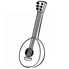 Mandolin coloring page