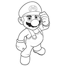 Mario coloring page