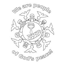 Messengers of God a Peace Coloring Pages