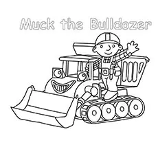 The Muck The Bulldozer Coloring Page