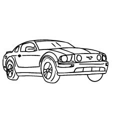 The Muscle Mustang car coloring page