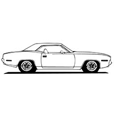 The Muscle PPGBarracuda car coloring page