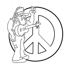 Peace of Music Coloring Pages_image