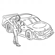 Nascar Sport Car Coloring Page