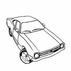 The Old Muscle Car coloring page