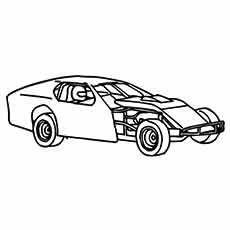 The Openwheel Carmuscle car coloring page
