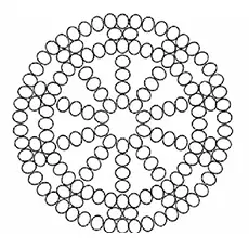 Pattern with Dots in circle coloring page