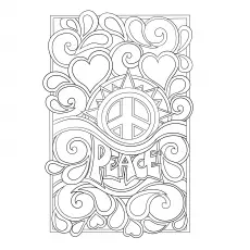 Sign of Peace Poster Coloring Pages_image