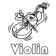 Free Printable Play Violin Coloring Pages