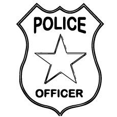 Police Badge coloring page