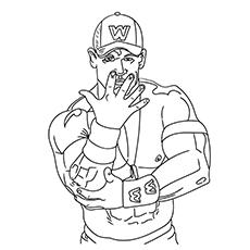 The pose John Cena coloring page