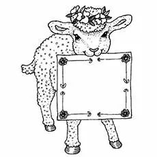 coloring page of pretty looking sheep_image