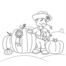 Pumpkin Contest from Pumpkin patch coloring page