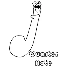 Quarter Note coloring page Of Music