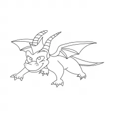 The Ready For Action dragon coloring page