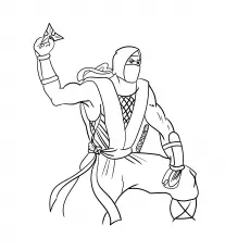 Ready For Combat Ninja coloring page