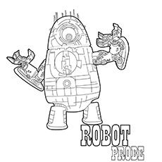 Alien Robot Probes Coloring Pages