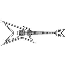 Rock Guitar coloring page