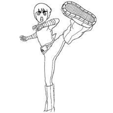 Naruto rock lee coloring page