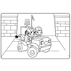 Safety patrol ready to go coloring page