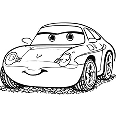 The Sally1 Colorful Car coloring Page