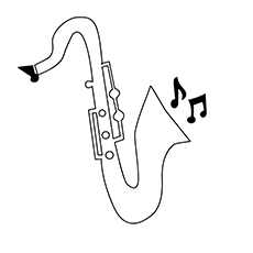 The Saxophone coloring pages