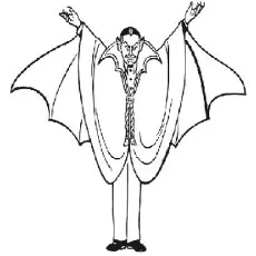 Coloring Pages of Scary Vampire