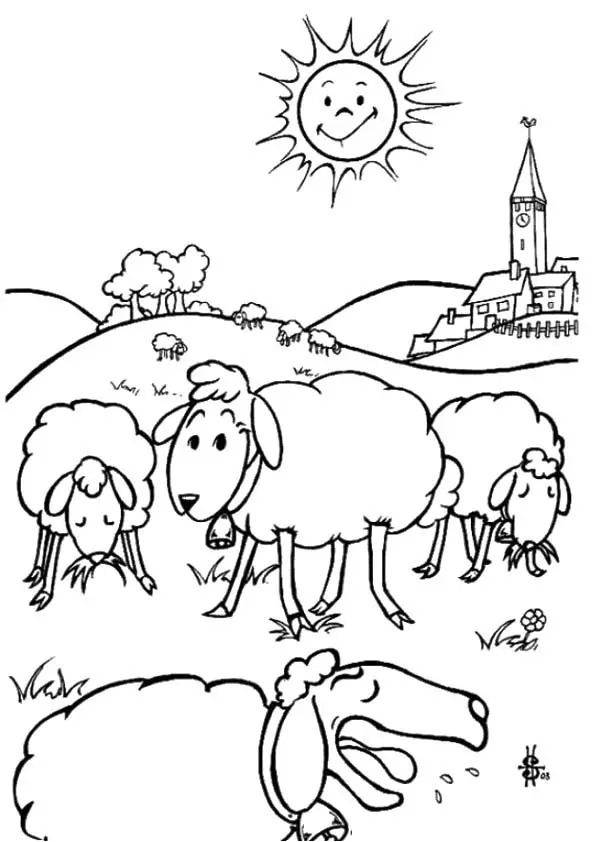 The-Sheep-Eating-coloring