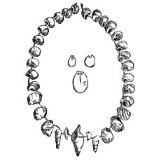 Coloring page of shell necklace