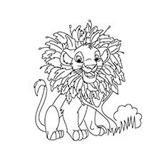 The Simba With A Wreath of Leaves coloring pages