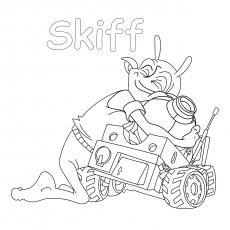 Skiff Xounellius Alien Coloring Pages