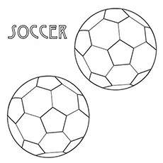 Soccer balls coloring page