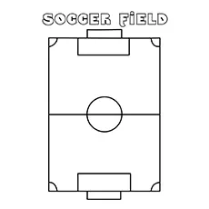 The soccer field coloring page