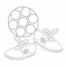 Soccer shoes coloring page