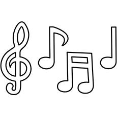 coloring book children pages of music notes