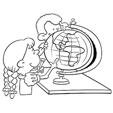 Spot the Places on Earth Coloring Page