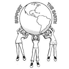 Support the Earth Coloring Pages