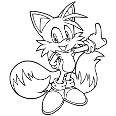 Hedgehog Sonic Coloring Pages Of Tails