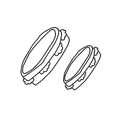 The Tambourine coloring page