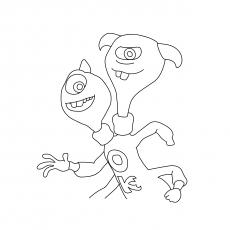 monsters university terry and terri coloring pages