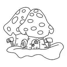 Coloring Pages of Toadstool House