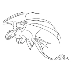 Toothless from How To Train Your Dragon coloring page