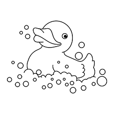 The Toy Duck coloring sheet